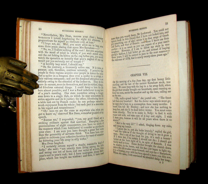 1858 Rare Early Edition - WUTHERING HEIGHTS by Ellis Bell; And Agnes Grey by Acton Bell; With a Preface and Memoir of both Authors by Currer Bell.