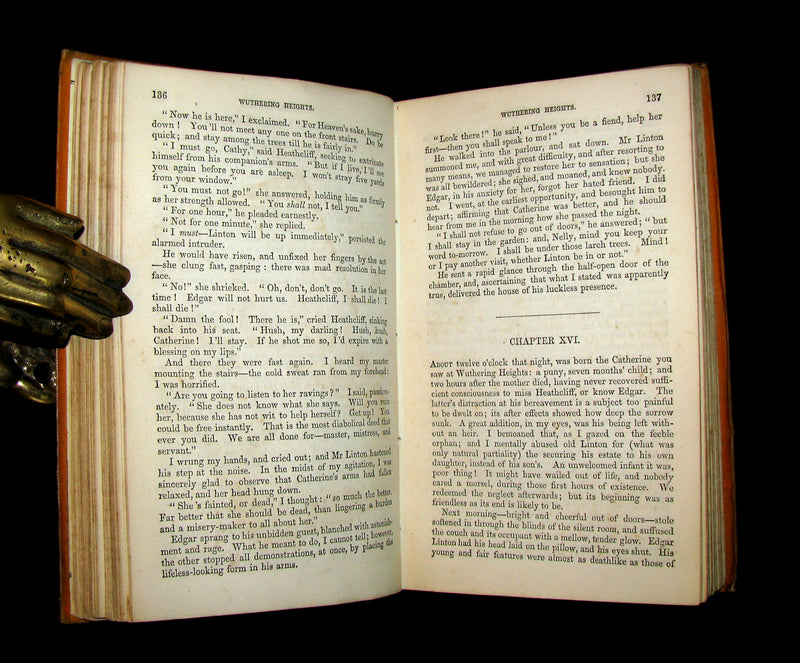 1858 Rare Early Edition - WUTHERING HEIGHTS by Ellis Bell; And Agnes Grey by Acton Bell; With a Preface and Memoir of both Authors by Currer Bell.
