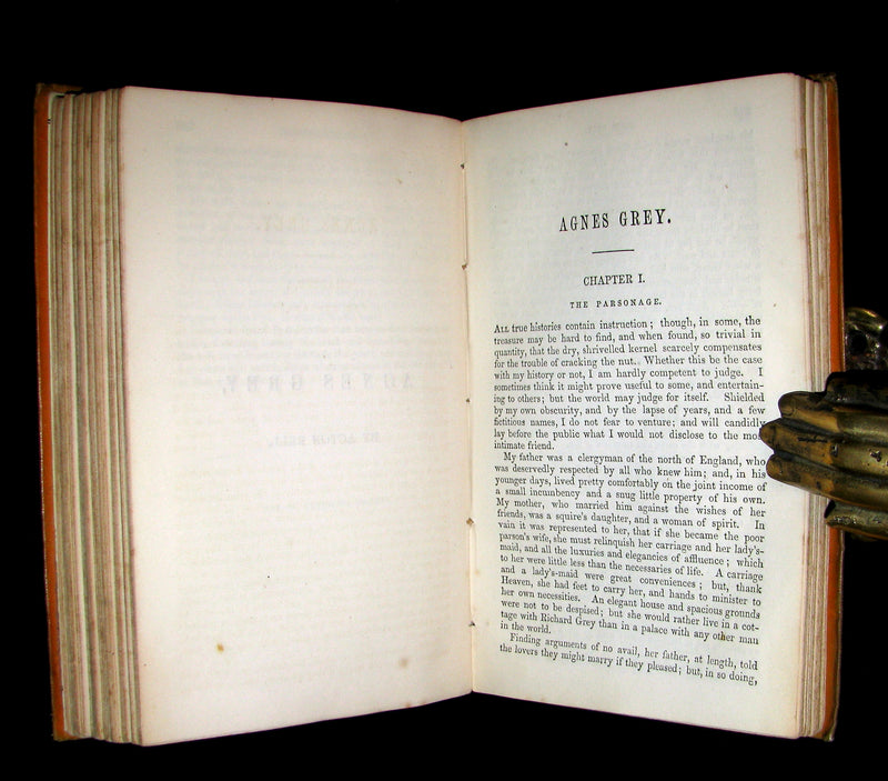 1858 Rare Early Edition - WUTHERING HEIGHTS by Ellis Bell; And Agnes Grey by Acton Bell; With a Preface and Memoir of both Authors by Currer Bell.
