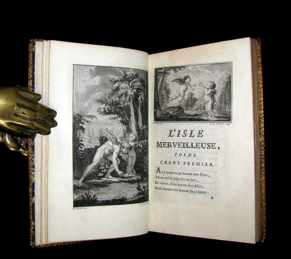1770 Scarce French Book - Musketeer Dorat's TALES and Poems illustrated by Eisen.