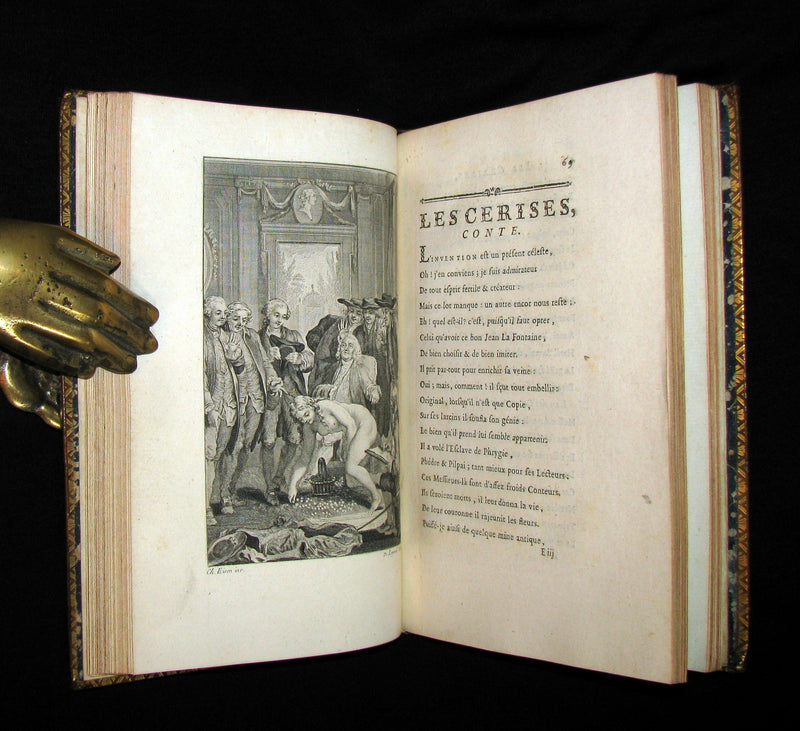 1770 Scarce French Book - Musketeer Dorat's TALES and Poems illustrated by Eisen.