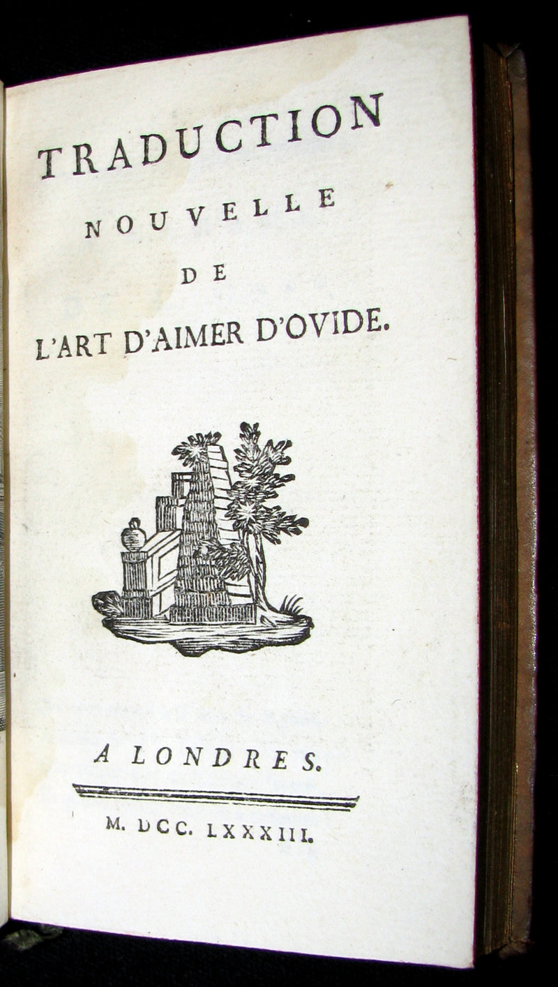 1783 Scarce French Book - OVID's Art of Love. Traduction nouvelle de l'Art d'aimer d'Ovide. Ars amatoria.
