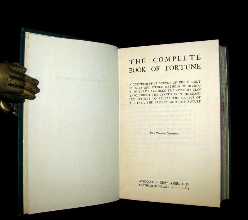 1935 Scarce with Dust Jacket -The Complete Book of Fortune A Comprehensive Survey Of The Occult Sciences And Other Methods Of Divination.