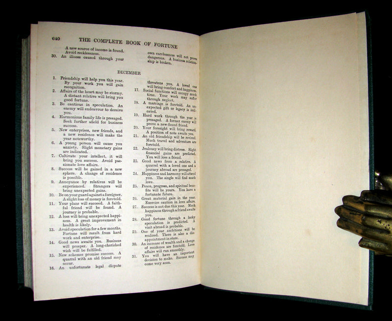 1935 Scarce with Dust Jacket -The Complete Book of Fortune A Comprehensive Survey Of The Occult Sciences And Other Methods Of Divination.