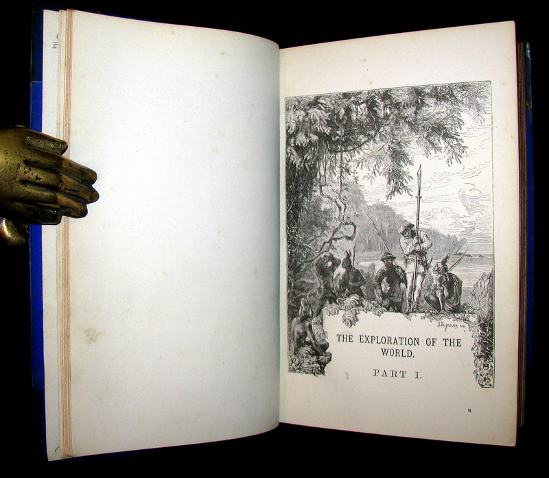 1879 Rare First Edition Book -  The Exploration of the World by JULES VERNE.