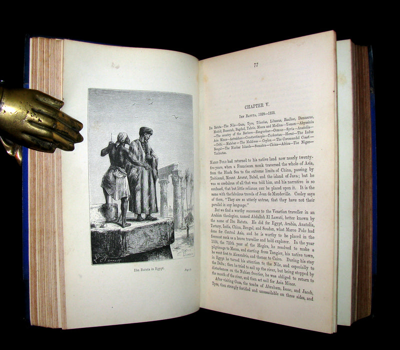 1879 Rare First Edition Book -  The Exploration of the World by JULES VERNE.