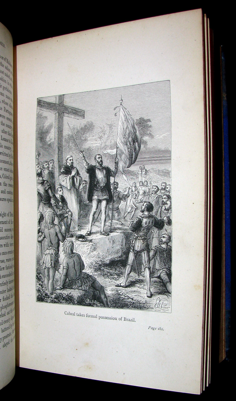 1879 Rare First Edition Book -  The Exploration of the World by JULES VERNE.