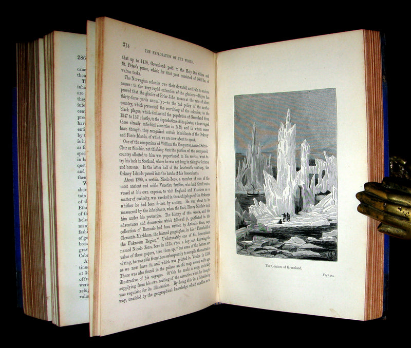 1879 Rare First Edition Book -  The Exploration of the World by JULES VERNE.
