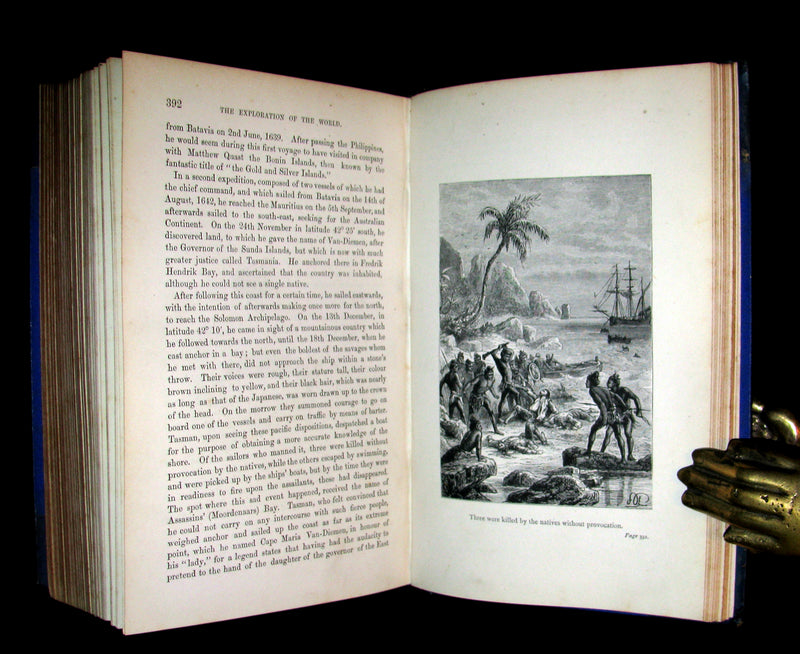 1879 Rare First Edition Book -  The Exploration of the World by JULES VERNE.