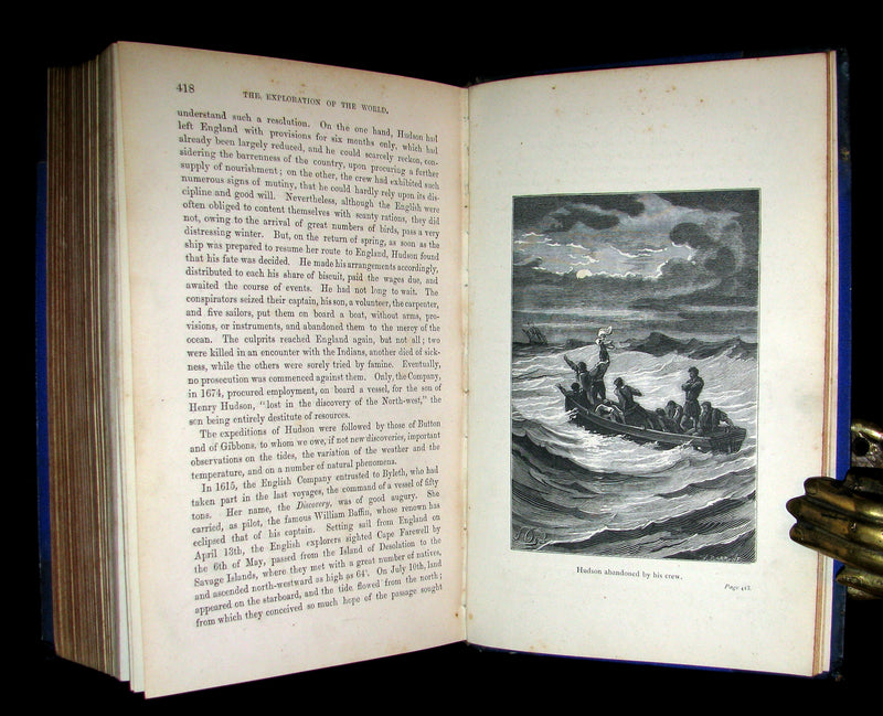 1879 Rare First Edition Book -  The Exploration of the World by JULES VERNE.