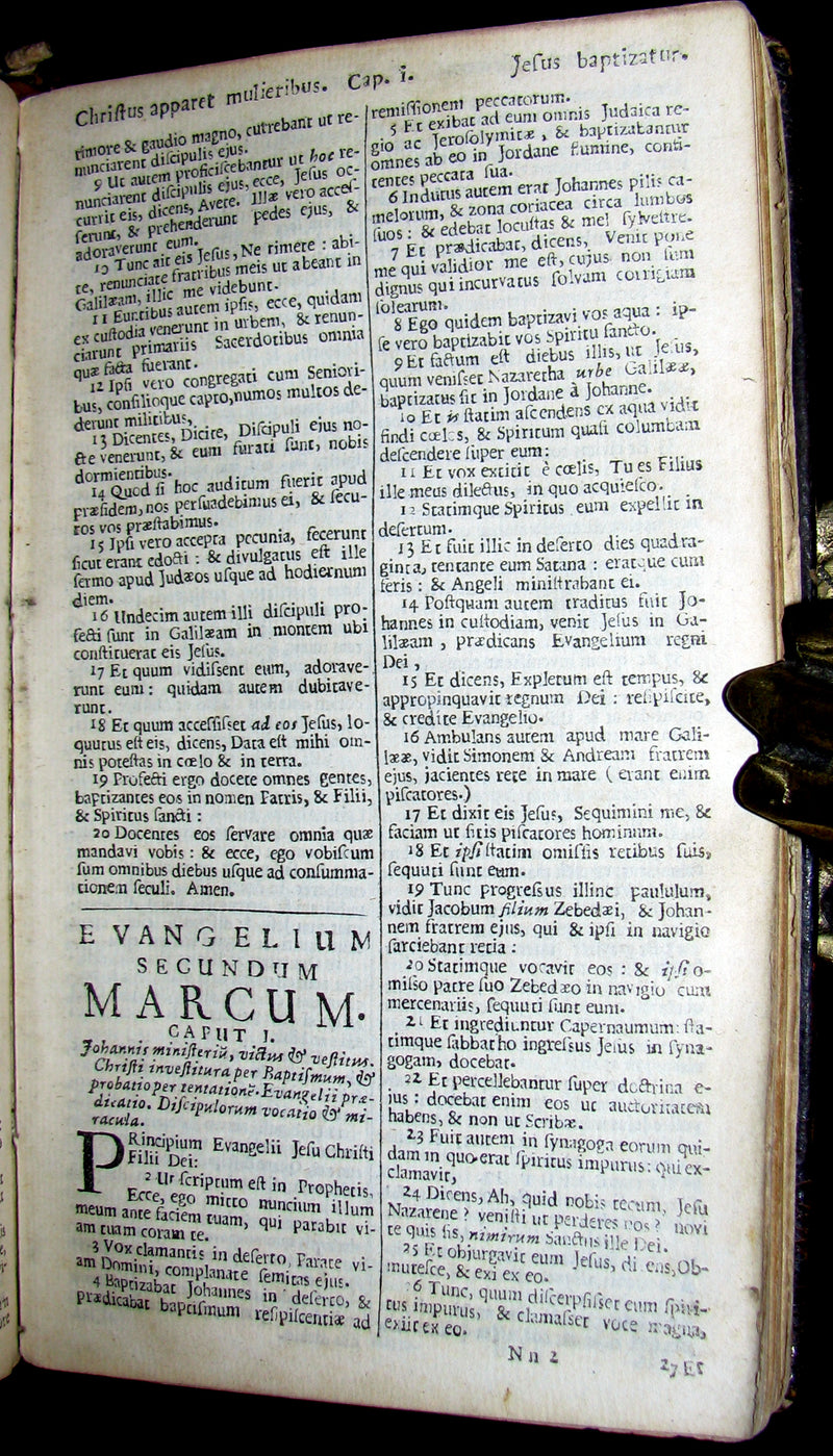 1661 Rare Latin Bible - Biblia sacra sive Testamentum by Evan Tyler King's Printer in Scotland.