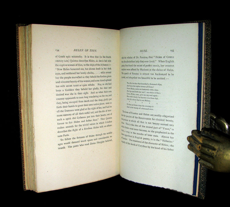 1882 Scarce 1stED bound by Sangorski & Sutcliffe - HELEN of TROY by ANDREW LANG.