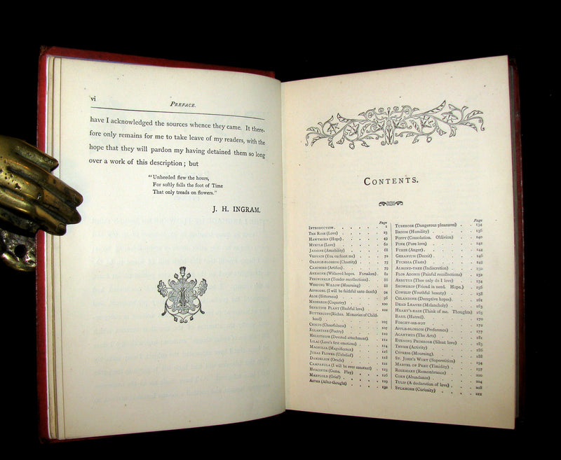 1870 Scarce Floriography Book ~ FLORA SYMBOLICA or The Language and Sentiment of Flowers by John Ingram.