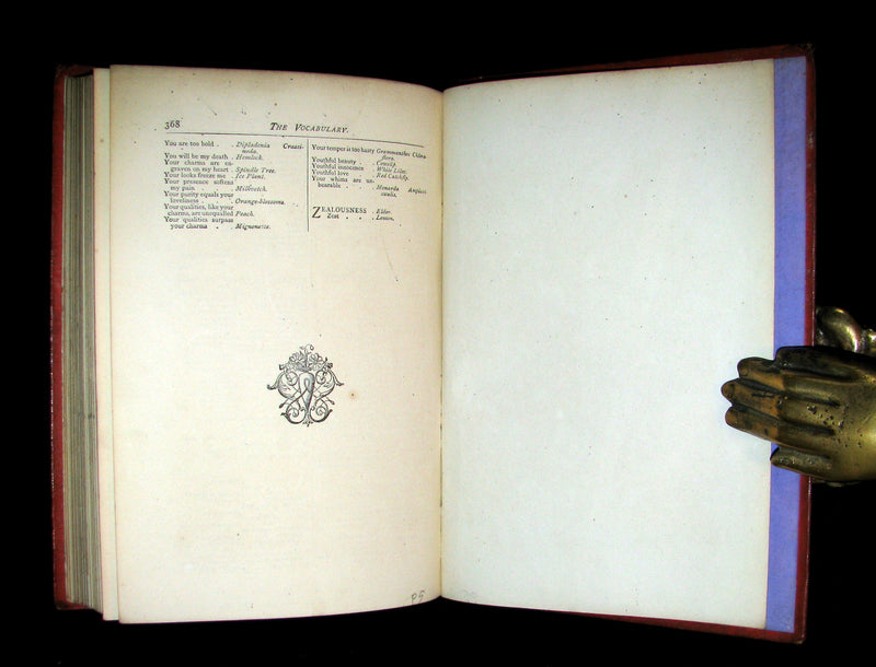 1870 Scarce Floriography Book ~ FLORA SYMBOLICA or The Language and Sentiment of Flowers by John Ingram.