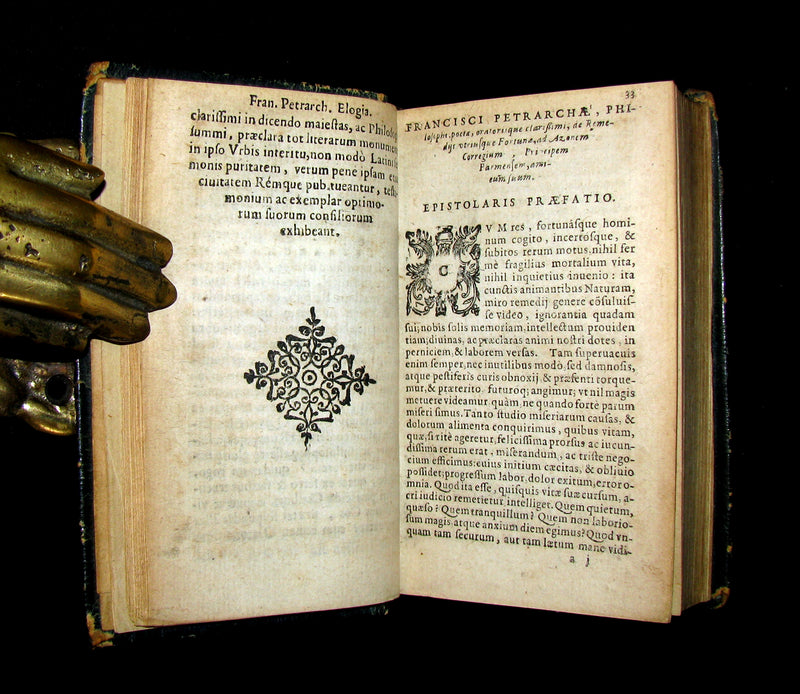 1613 Rare Book - Petrarch's Remedies for Fortune Fair and Foul (De remediis utriusque Fortunae).