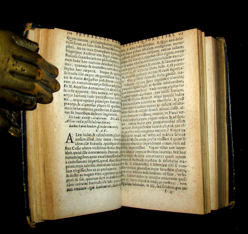 1613 Rare Book - Petrarch's Remedies for Fortune Fair and Foul (De remediis utriusque Fortunae).