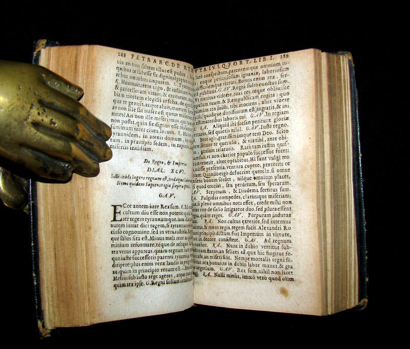 1613 Rare Book - Petrarch's Remedies for Fortune Fair and Foul (De remediis utriusque Fortunae).