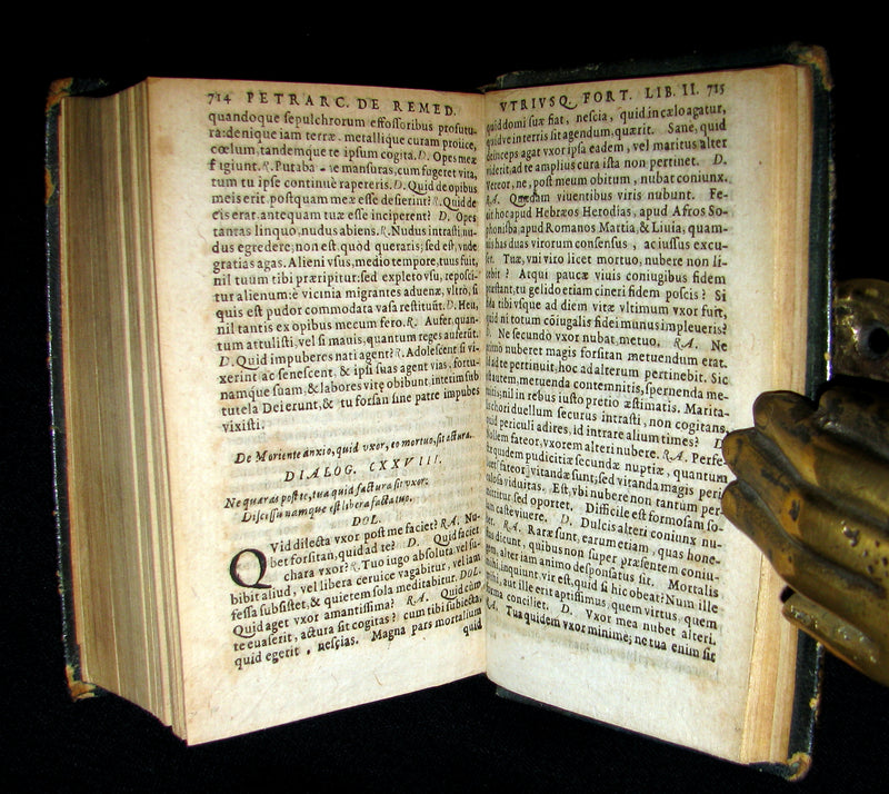 1613 Rare Book - Petrarch's Remedies for Fortune Fair and Foul (De remediis utriusque Fortunae).