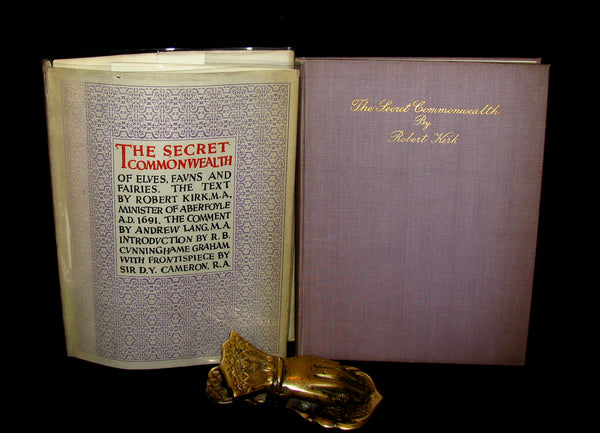 1933 Rare Book - The Secret Commonwealth of Elves, Fauns & Fairies by Robert Kirk. Publisher review copy.