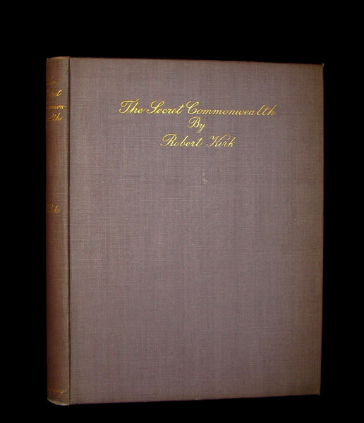 1933 Rare Book - The Secret Commonwealth of Elves, Fauns & Fairies by Robert Kirk. Publisher review copy.