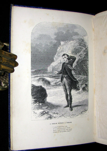1852 Rare Book - The Poetical Works of EDGAR ALLAN POE with A Notice of his Life. Illustrated.