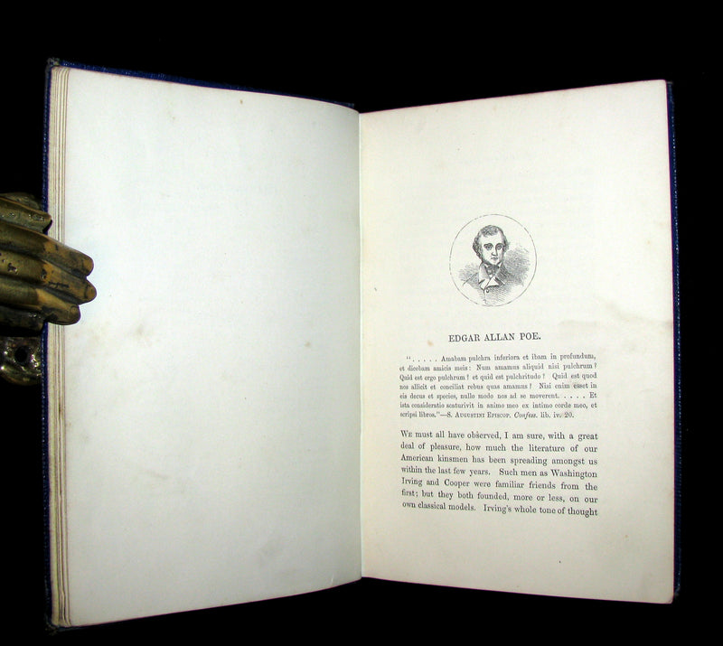 1852 Rare Book - The Poetical Works of EDGAR ALLAN POE with A Notice of his Life. Illustrated.