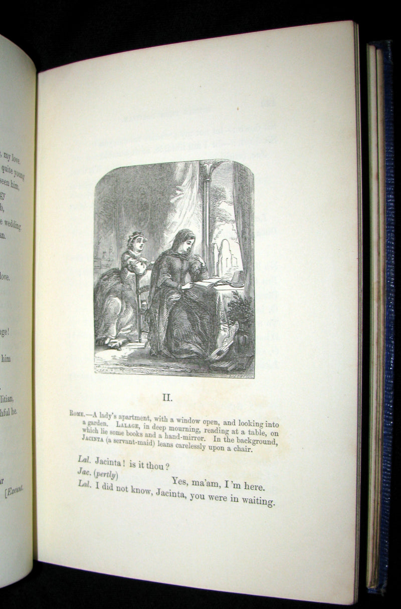 1852 Rare Book - The Poetical Works of EDGAR ALLAN POE with A Notice of his Life. Illustrated.
