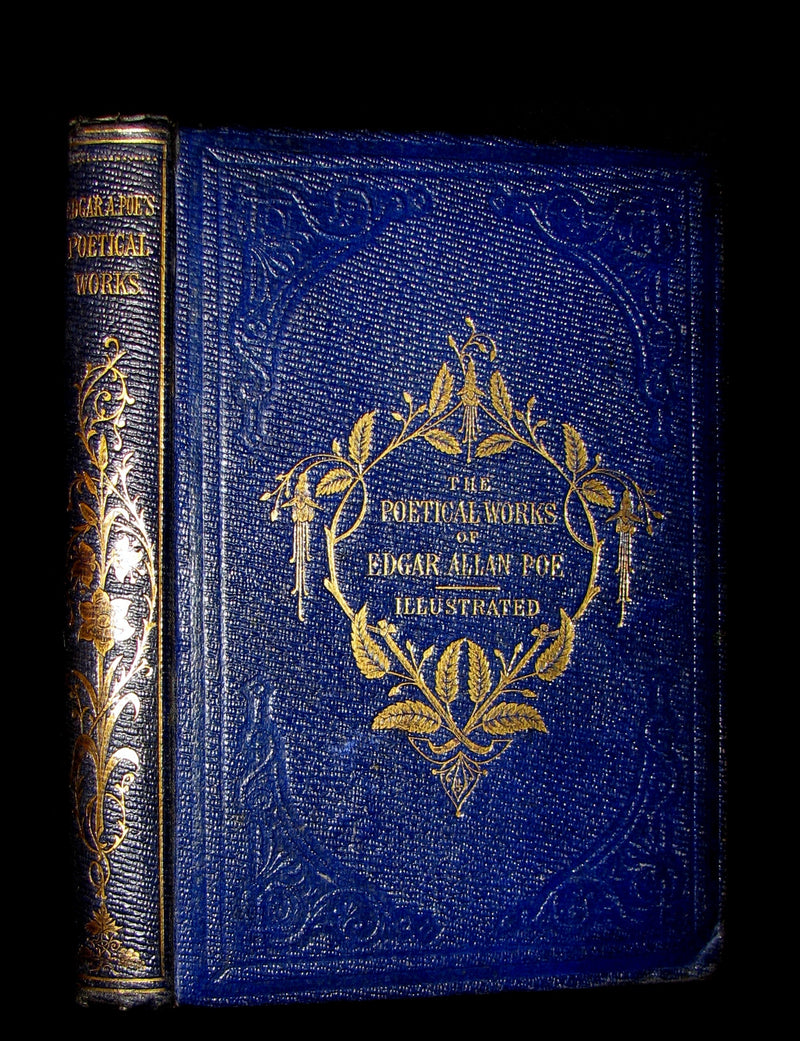 1852 Rare Book - The Poetical Works of EDGAR ALLAN POE with A Notice of his Life. Illustrated.