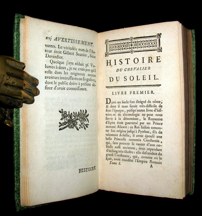 1780 Rare French Chivalry Book set - The KNIGHT of the SUN - HISTOIRE du CHEVALIER du SOLEIL by Diego ORTUNEZ DE CALAHORRA.