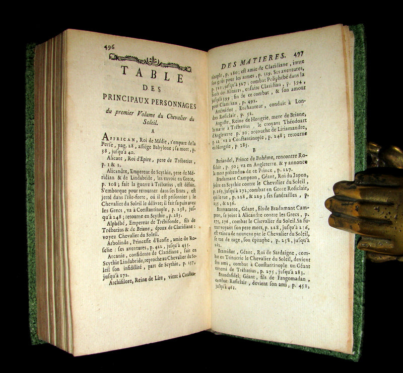 1780 Rare French Chivalry Book set - The KNIGHT of the SUN - HISTOIRE du CHEVALIER du SOLEIL by Diego ORTUNEZ DE CALAHORRA.