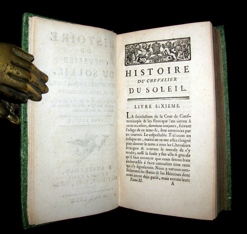 1780 Rare French Chivalry Book set - The KNIGHT of the SUN - HISTOIRE du CHEVALIER du SOLEIL by Diego ORTUNEZ DE CALAHORRA.