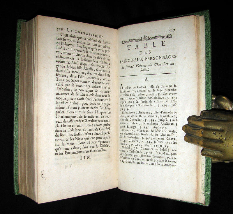 1780 Rare French Chivalry Book set - The KNIGHT of the SUN - HISTOIRE du CHEVALIER du SOLEIL by Diego ORTUNEZ DE CALAHORRA.