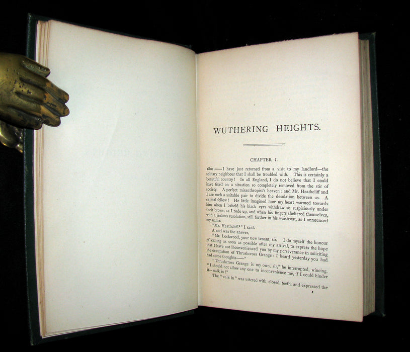 1885 Rare Book - WUTHERING HEIGHTS by Emily Brontë and Agnes Grey by Anne Brontë. Illustrated.