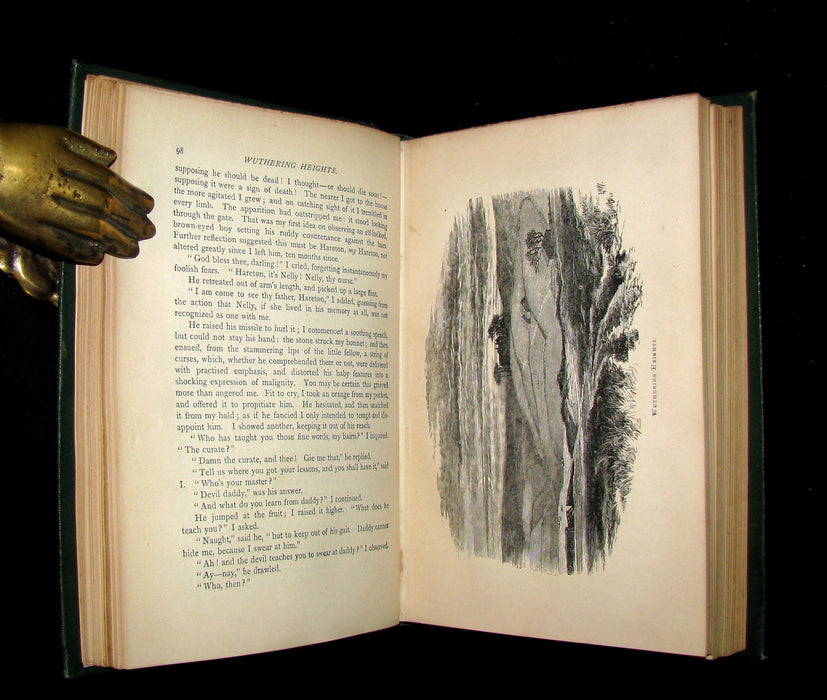 1885 Rare Book - WUTHERING HEIGHTS by Emily Brontë and Agnes Grey by Anne Brontë. Illustrated.