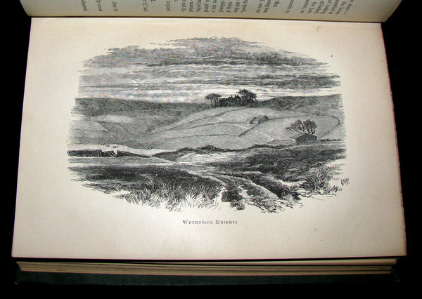 1885 Rare Book - WUTHERING HEIGHTS by Emily Brontë and Agnes Grey by Anne Brontë. Illustrated.