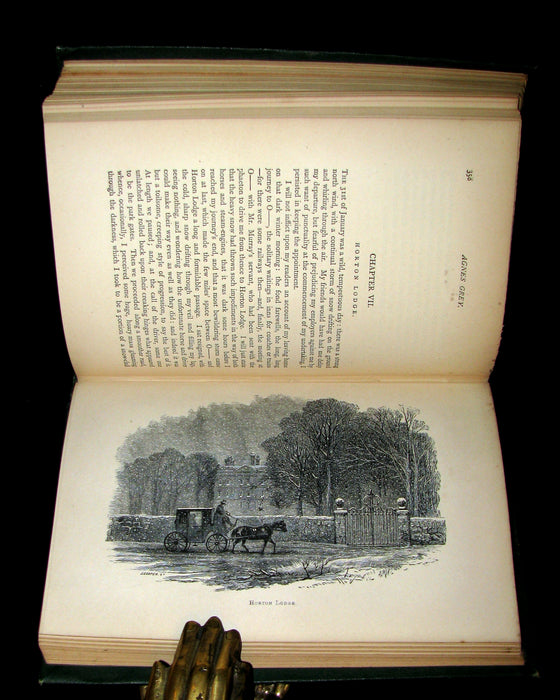 1885 Rare Book - WUTHERING HEIGHTS by Emily Brontë and Agnes Grey by Anne Brontë. Illustrated.