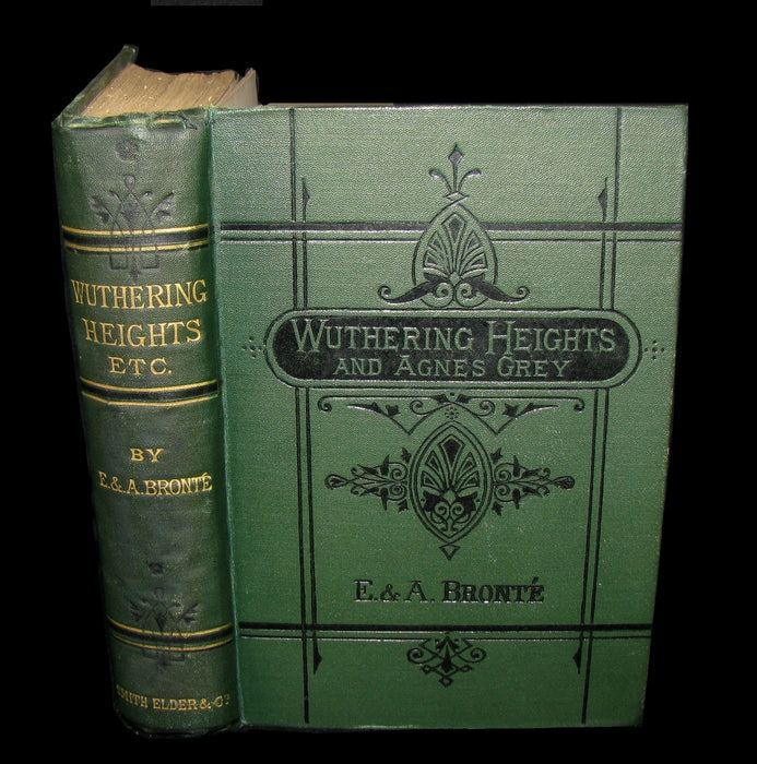 1885 Rare Book - WUTHERING HEIGHTS by Emily Brontë and Agnes Grey by Anne Brontë. Illustrated.