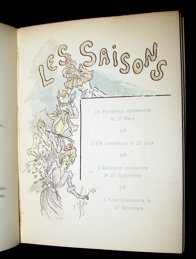 1891 Scarce French Book ~ POCKET ALMANACK - ALMANACH Henri Boutet for the year 1892 (in slipcase).
