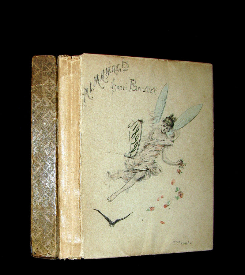 1891 Scarce French Book ~ POCKET ALMANACK - ALMANACH Henri Boutet for the year 1892 (in slipcase).