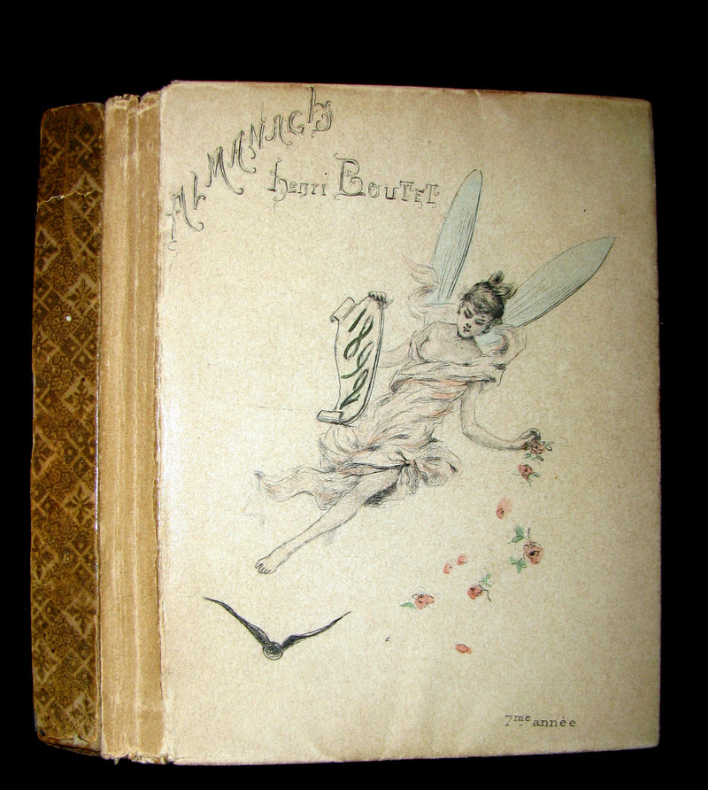 1891 Scarce French Book ~ POCKET ALMANACK - ALMANACH Henri Boutet for the year 1892 (in slipcase).
