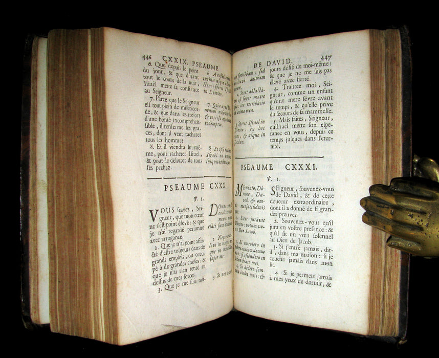 1686 Scarce Latin French Book - David's Book of Psalms - Interpretation des PSEAUMES de DAVID.