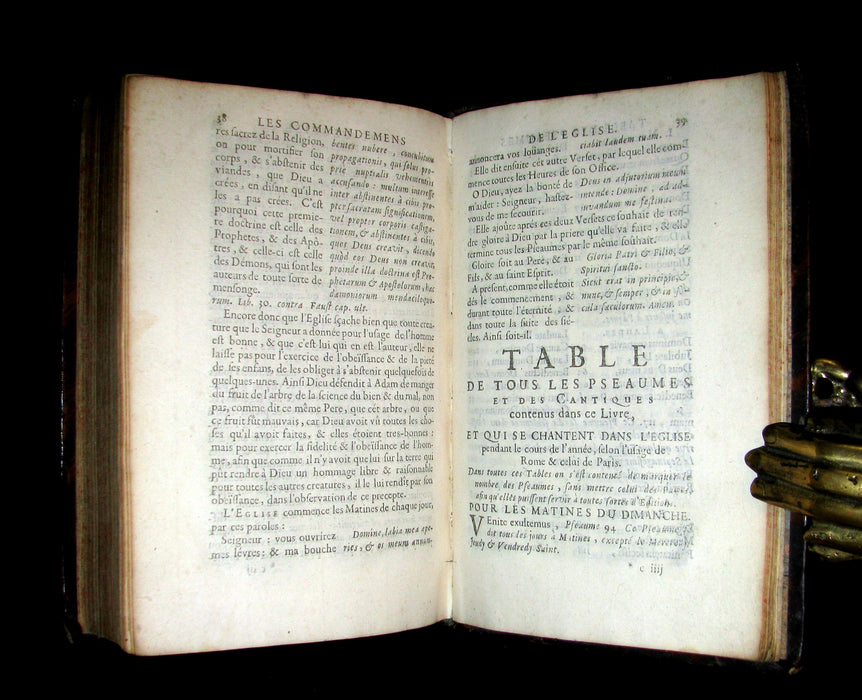 1686 Scarce Latin French Book - David's Book of Psalms - Interpretation des PSEAUMES de DAVID.