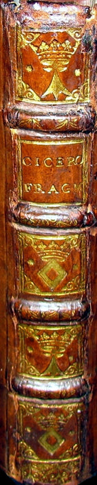 1642 Scarce Latin Book (Arms binding) - Selected Writings by CICERO - M. TULLII CICERONIS SCRIPTORUM FRAGMENTA.