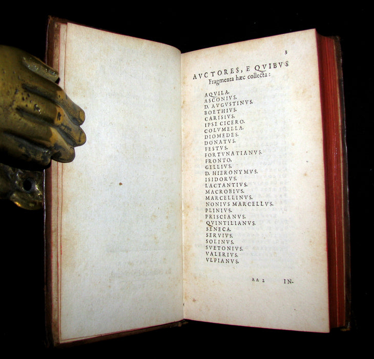 1642 Scarce Latin Book (Arms binding) - Selected Writings by CICERO - M. TULLII CICERONIS SCRIPTORUM FRAGMENTA.