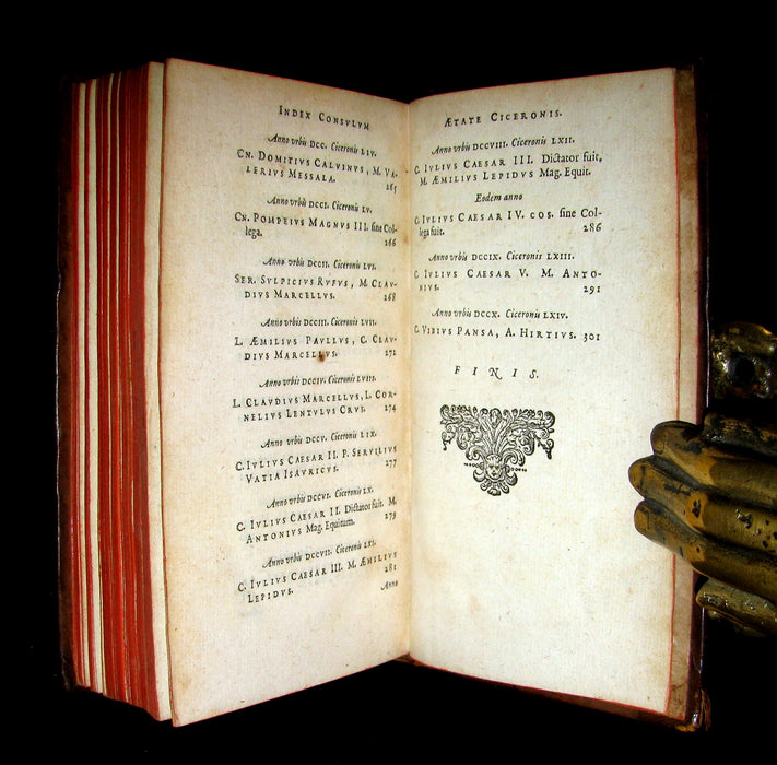 1642 Scarce Latin Book (Arms binding) - Selected Writings by CICERO - M. TULLII CICERONIS SCRIPTORUM FRAGMENTA.