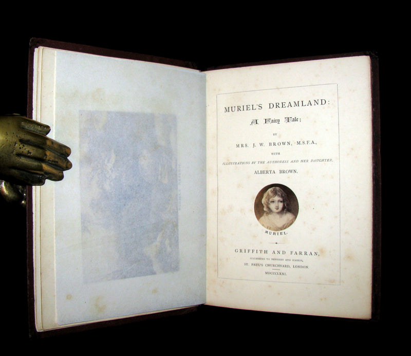 1871 Rare First Edition - MURIEL'S DREAMLAND: A Fairy Tale (Photographically illustrated).