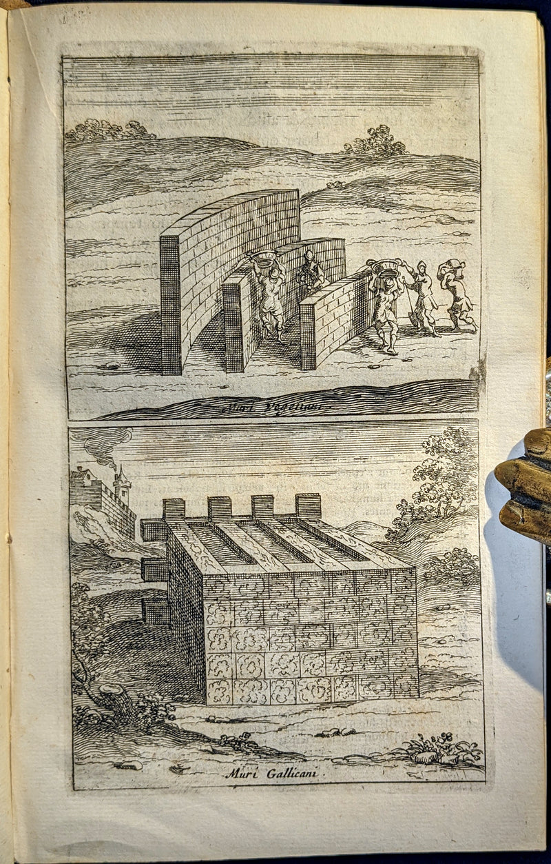 1670 Rare Latin Book - Works of Julius Caesar, The Gallic War, Civil War. Illustrated & MAP.