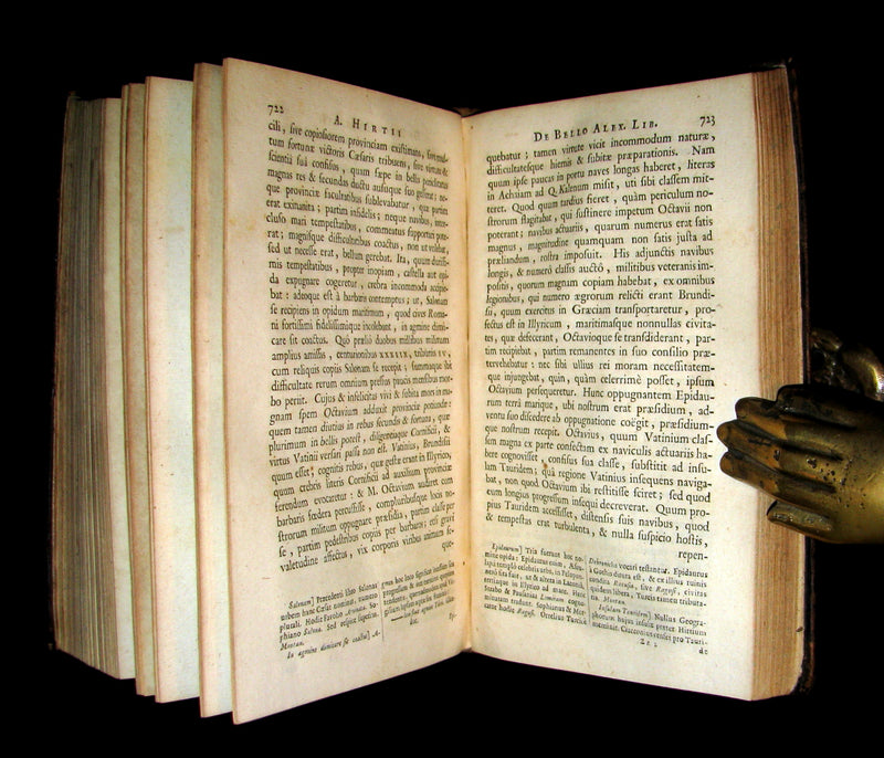 1670 Rare Latin Book - Works of Julius Caesar, The Gallic War, Civil War. Illustrated & MAP.