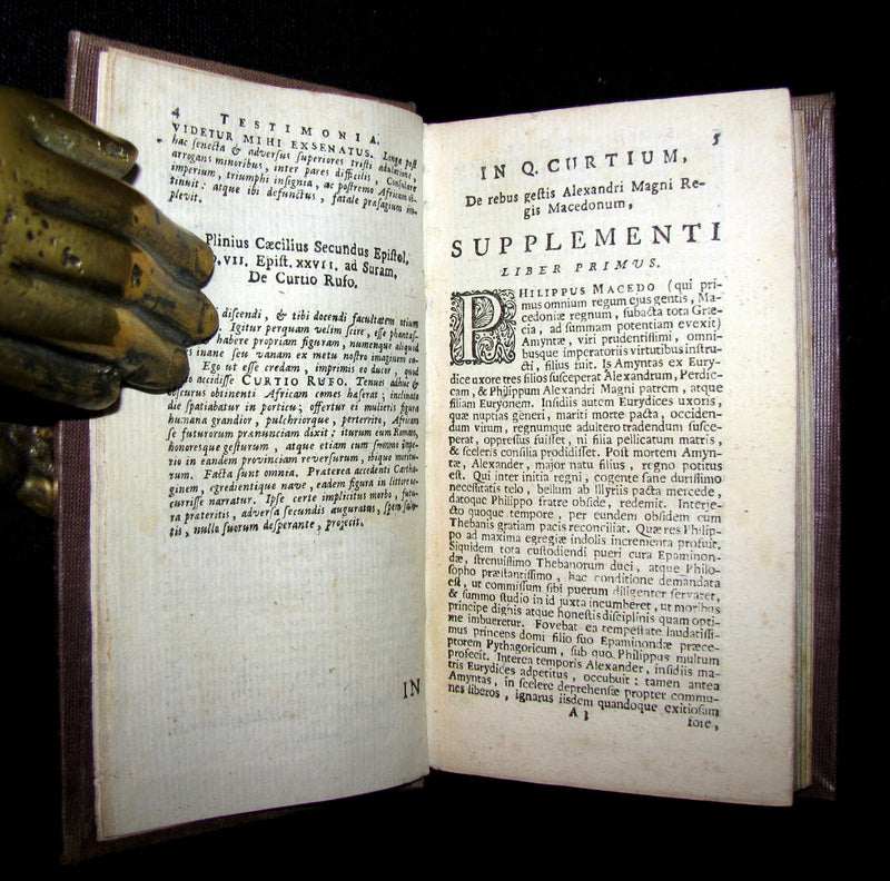 1670 Rare Latin Book - Histories of ALEXANDER the GREAT by Q. Curtius Rufus.