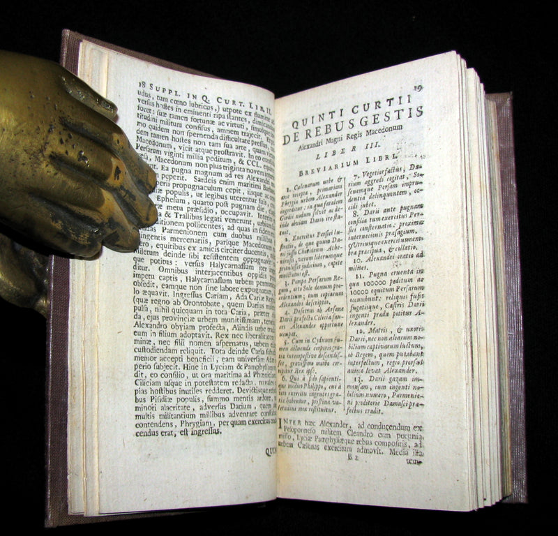 1670 Rare Latin Book - Histories of ALEXANDER the GREAT by Q. Curtius Rufus.